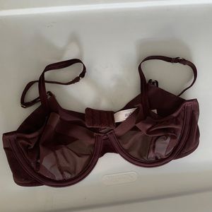 Auden Burgundy Underwire Bra